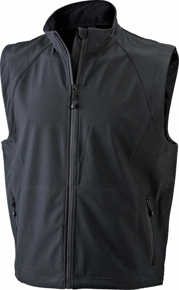 Men s 3 Layer Softshell Vest black for embroidery James Nicholson Jackets Vests StickX Textilveredelung